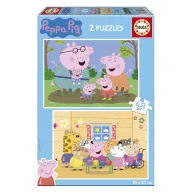 Set de 2 Puzzles Peppa Pig 48 Piezas para Niños 4+