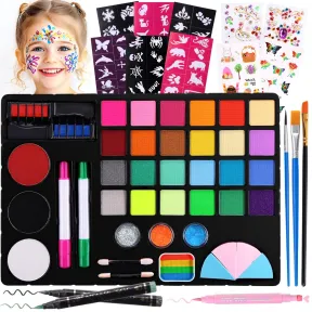 Pinturas de Cara Infantil Janolia, 27 Colores y Plantillas