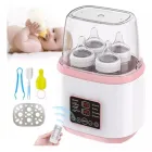 Esterilizador y calientabiberones 2 en 1 con almacenamiento.