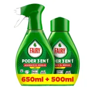 Spray Antigrasa Limón Fairy Pack: 650ml + Recambio 500ml