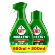 Spray Antigrasa Limón Fairy Pack: 650ml + Recambio 500ml