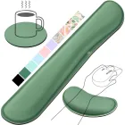 Reposamuñecas Ergonómico Verde Oscuro para Teclado y Ratón
