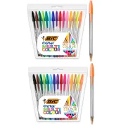 Pack de 30 bolígrafos BIC Cristal Multicolour (2x15 unidades)