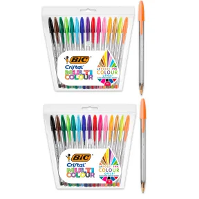 Pack de 30 bolígrafos BIC Cristal Multicolour (2x15 unidades)