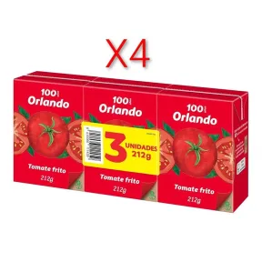 Tomate Frito Clásico Orlando Sin Gluten - 12 Unidades