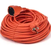 Cable alargador flexible naranja para jardín, 5m a 30m