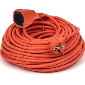 Cable alargador flexible naranja para jardín, 5m a 30m