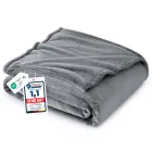 Manta plaid gris 150x200 cm para sofá – suave y cálida