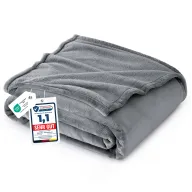 Manta plaid gris 150x200 cm para sofá – suave y cálida