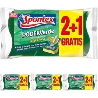 Estropajos Spontex: 3 Fibra con Esponja para Limpieza