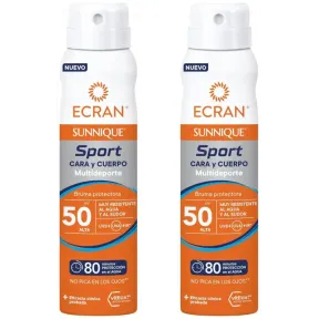 Bruma Protectora SPF 50 Ecran Sunnique Sport 2x75ml
