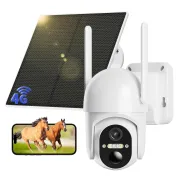 Cámara 2K de Vigilancia Exterior con Detección y Solar 360°