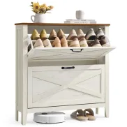 Zapatero Estrecho VASAGLE LIRY con 2 Cajones Abatibles