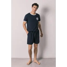 Pijama corto de hombre Snoopy 100% algodón S-XL