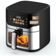 Freidora de aire NARVI 8L, 2200W, Doble Grill y Resistencia