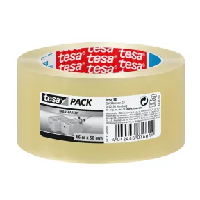 Cinta adhesiva transparente Tesa 66 m x 50 mm, Standard PP