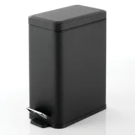 Cubo de basura rectangular mDesign para oficina y baño, 10L