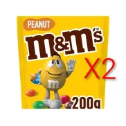 M&M's Cacahuete - Bolsa de 200g de Chocolate con Leche