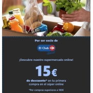 Descuento de -15€ en compras de 100€ en Carrefour