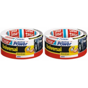 Cinta Adhesiva Reforzada Blanca tesa Extra Power, 25 m x 50 mm