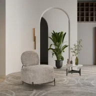 Sillón gris oscuro decorativo OWEN