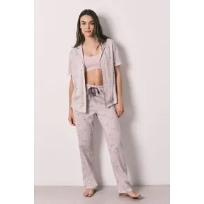 Algodón pijama cómodo y suave.