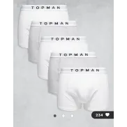 Pack de 5 calzoncillos de Topman