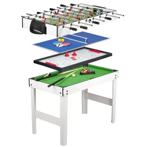 Mesa de Juegos 4 en 1 de Madera para Niños y Adultos