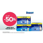 Pañales Dodot 50% de descuento en 2ª unidad