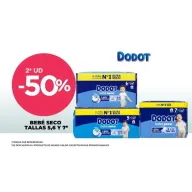 Pañales Dodot 50% de descuento en 2ª unidad