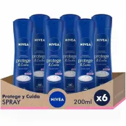 Pack Ahorro NIVEA: Desodorante Spray Cuida y Protege 200ml x 6