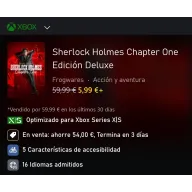 Sherlock Holmes en XBOX disponible en España