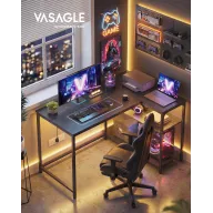 Escritorio en L VASAGLE con Baldas Regulables, 110 x 80 cm