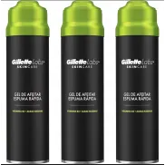 Pack 3 de Gel de Afeitar Gillette Labs