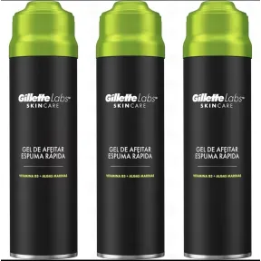 Pack 3 de Gel de Afeitar Gillette Labs