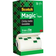 Cinta Adhesiva Invisible Scotch Magic 14 Rollos Ahorro 19mm x 33m