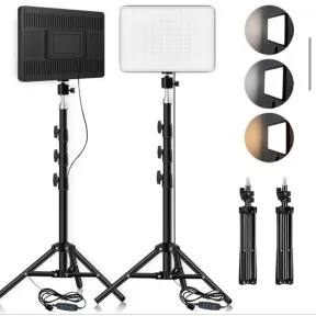 Trípode con kit de iluminación LED