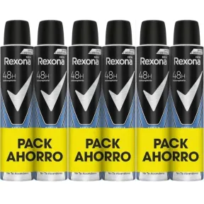 Desodorante Antitranspirante 3xRexona Cobalt Dry Pack 6x200ml