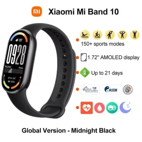 Xiaomi Mi Band 10: Monitoreo cardíaco y pantalla AMOLED