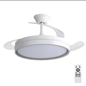 Lámpara de techo con ventilador silencioso y control remoto