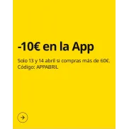 Descuento de 10€ al usar la app de IKEA