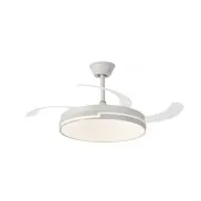 Ventilador de techo Blanco NARVI, 3 Palas retráctiles, LED