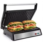 Sandwichera Eléctrica 1500W con Apertura 180º
