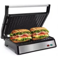 Sandwichera Eléctrica 1500W con Apertura 180º