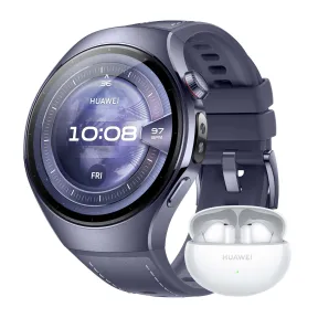 HUAWEI Watch 5, Smartwatch 46mm + FreeBuds 6i Blanco
