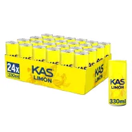 Refresco bajo en calorías Kas limón, pack de 24 latas 330 ml
