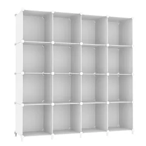Estantería Modular con 16 Cubos para Almacenamiento Organizado