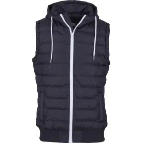 Chaleco Negro Hombre Urban Classics con Capucha Small Bubble