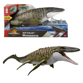 Mosasaurio Mordedor y Dilofosaurio: Juguete Jurassic World