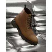 Botines de piel Jack & Jones JFWENZO con cordones. Tallas 40-45.